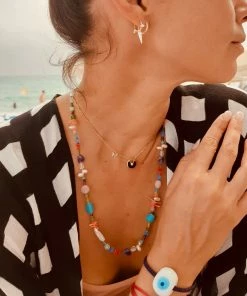 GREECE Julia Mixed Gem Choker