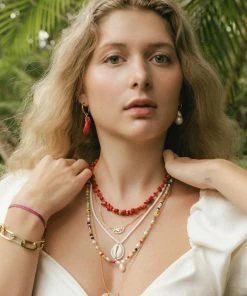 GREECE Beaded Shell Necklace JEWELRY