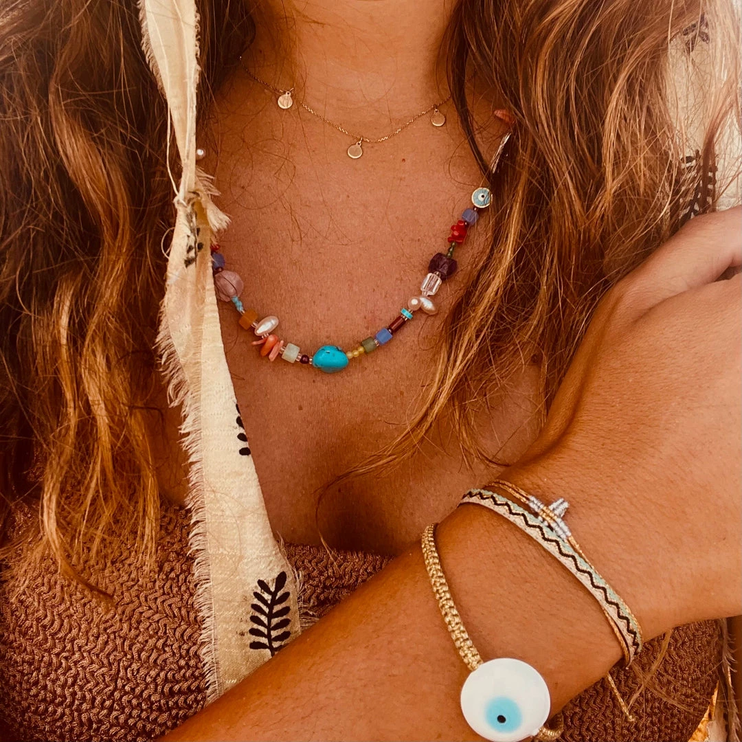 GREECE Julia Mixed Gem Choker 6 GREECE Julia Mixed Gem Choker