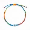 GREECE JEWELRY Kids Rainbow Braided Evil Eye Bracelet