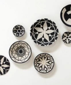 RWANDA 14" Extra Large Black & White Kwizera Basket HOME 13 RWANDA 14