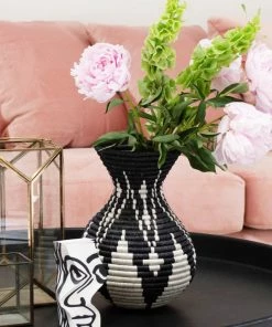 RWANDA Black Mila Vase HOME
