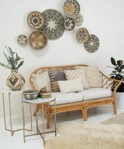 RWANDA Extra Large Light Taupe Hope Round Basket HOME