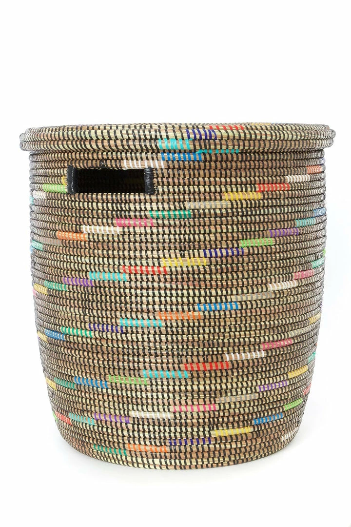 SENEGAL HOME Sable Swirl Flat Lid Storage Basket 3 SENEGAL HOME Sable Swirl Flat Lid Storage Basket
