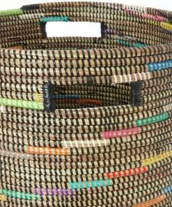 SENEGAL HOME Sable Swirl Flat Lid Storage Basket 7 SENEGAL HOME Sable Swirl Flat Lid Storage Basket