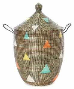 SENEGAL HOME Large Teranga Triangles Hamper Basket
