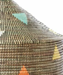 SENEGAL HOME Large Teranga Triangles Hamper Basket 8 SENEGAL HOME Large Teranga Triangles Hamper Basket